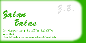 zalan balas business card